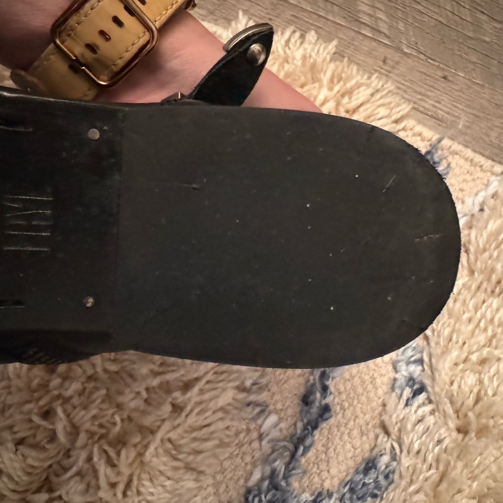 Frye Black Ankle Boots with Silver Buckles - Picture 10 of 11